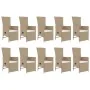 Set comedor de jardín 11 pzas con cojines ratán sintético beige by , Garden sets - Ref: Foro24-3157574, Price: 1,00 €, Discou...