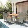 Set comedor jardín 9 pzas y cojines ratán sintético gris by , Garden sets - Ref: Foro24-3157543, Price: 731,25 €, Discount: -5%%