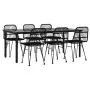 Juego de comedor de jardín 7 piezas ratán sintético negro by , Garden sets - Ref: Foro24-3157899, Price: 658,17 €, Discount: ...