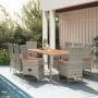 Set comedor jardín 9 pzas y cojines ratán sintético gris by , Garden sets - Ref: Foro24-3157560, Price: 1,00 €, Discount: -5%%