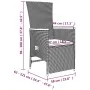 Set comedor jardín 9 pzas y cojines ratán sintético gris by , Garden sets - Ref: Foro24-3157560, Price: 1,00 €, Discount: -5%%