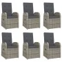 Set comedor jardín 7 pzas y cojines ratán sintético gris by , Garden sets - Ref: Foro24-3157588, Price: 1,00 €, Discount: -5%%