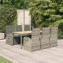 Set comedor jardín 7 pzas y cojines ratán sintético gris von , Gartensets - Ref: Foro24-3157595, Preis: 1,00 €, Rabatt: -5%%