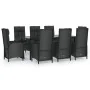 Set de comedor de jardín 9 pzas y cojines ratán sintético negro by , Garden sets - Ref: Foro24-3185196, Price: 1,00 €, Discou...