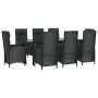 Set de comedor de jardín 9 pzas y cojines ratán sintético negro by , Garden sets - Ref: Foro24-3185196, Price: 1,00 €, Discou...