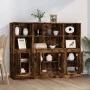 Aparador alto 3 piezas madera contrachapada roble ahumado von , Sideboards - Ref: Foro24-3185308, Preis: 207,33 €, Rabatt: -5%%