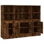 Aparador alto 3 piezas madera contrachapada roble ahumado von , Sideboards - Ref: Foro24-3185308, Preis: 207,33 €, Rabatt: -5%%