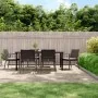 Juego comedor jardín 7 piezas y cojines ratán sintético y acero von , Gartensets - Ref: Foro24-3186997, Preis: 619,63 €, Raba...