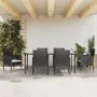 Juego de comedor de jardín 7 pzas ratán sintético y acero negro by , Garden sets - Ref: Foro24-3203310, Price: 405,29 €, Disc...