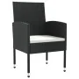 Juego de comedor de jardín 7 pzas ratán sintético y acero negro by , Garden sets - Ref: Foro24-3203310, Price: 405,29 €, Disc...