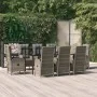 Set comedor jardín 9 pzas y cojines ratán sintético negro gris von , Gartensets - Ref: Foro24-3185204, Preis: 1,00 €, Rabatt:...