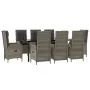 Set comedor jardín 9 pzas y cojines ratán sintético negro gris von , Gartensets - Ref: Foro24-3185204, Preis: 1,00 €, Rabatt:...
