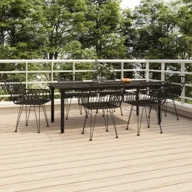 Juego de comedor de jardín 7 piezas ratán sintético negro von , Gartensets - Ref: Foro24-3157871, Preis: 611,10 €, Rabatt: -5%%