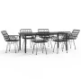 Juego de comedor de jardín 7 piezas ratán sintético negro by , Garden sets - Ref: Foro24-3157871, Price: 611,10 €, Discount: ...