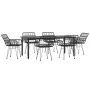 Juego de comedor de jardín 7 piezas ratán sintético negro by , Garden sets - Ref: Foro24-3157871, Price: 611,10 €, Discount: ...