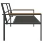 Juego muebles de jardín 3 pzas y cojines acero gris antracita | Foro24.es | Tu tienda online para hogar, jardín y más Foro24.es