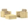 Set muebles de jardín y cojines 3 pzas madera pino impregnada de , Conjuntos de jardín - Ref: Foro24-3065807, Precio: 441,87 ...