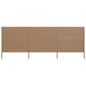 Paravientos de playa de 3 paneles tela gris taupe 400x80 cm von , Sonnenschirme - Ref: Foro24-47143, Preis: 34,79 €, Rabatt: ...