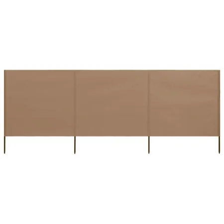 Paravientos de playa de 3 paneles tela gris taupe 400x80 cm von , Sonnenschirme - Ref: Foro24-47143, Preis: 34,79 €, Rabatt: ...