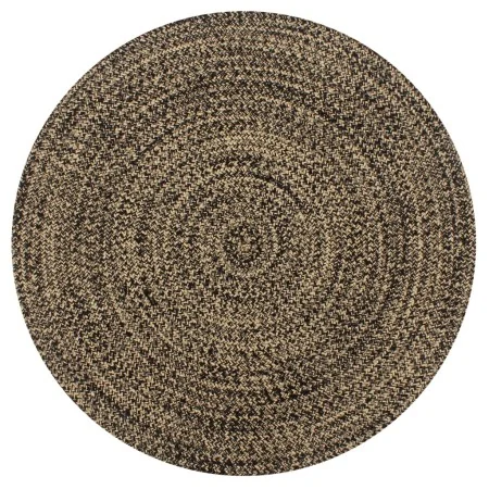 Alfombra de yute tejida a mano negro y natural 90 cm de , Alfombras - Ref: Foro24-133725, Precio: 29,43 €, Descuento: -5%%