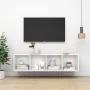 TV de pared con madera contrachapada blanco 37x37x142,5 cm by , TV Furniture - Ref: Foro24-805489, Price: 58,81 €, Discount: ...