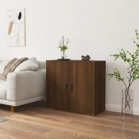 Aparador de madera contrachapada marrón roble 80x33x70 cm de , Aparadores - Ref: Foro24-816567, Precio: 87,16 €, Descuento: -5%%