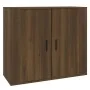 Aparador de madera contrachapada marrón roble 80x33x70 cm de , Aparadores - Ref: Foro24-816567, Precio: 87,16 €, Descuento: -5%%