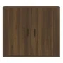 Aparador de madera contrachapada marrón roble 80x33x70 cm de , Aparadores - Ref: Foro24-816567, Precio: 87,16 €, Descuento: -5%%