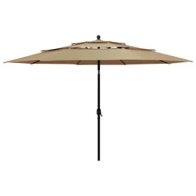 Sombrilla jardín de 3 niveles con palo de aluminio taupe 3,5 m von , Sonnenschirme - Ref: Foro24-313879, Preis: 149,01 €, Rab...