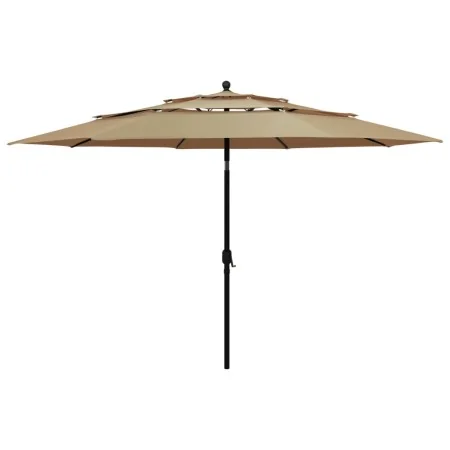 Sombrilla jardín de 3 niveles con palo de aluminio taupe 3,5 m by , Umbrellas - Ref: Foro24-313879, Price: 152,47 €, Discount...