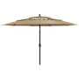 Sombrilla jardín de 3 niveles con palo de aluminio taupe 3,5 m by , Umbrellas - Ref: Foro24-313879, Price: 152,47 €, Discount...