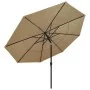 Sombrilla jardín de 3 niveles con palo de aluminio taupe 3,5 m by , Umbrellas - Ref: Foro24-313879, Price: 152,47 €, Discount...