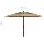 Sombrilla jardín de 3 niveles con palo de aluminio taupe 3,5 m by , Umbrellas - Ref: Foro24-313879, Price: 152,47 €, Discount...