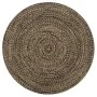 Alfombra hecha a mano de yute negra y natural 150 cm de , Alfombras - Ref: Foro24-133727, Precio: 68,43 €, Descuento: -5%%