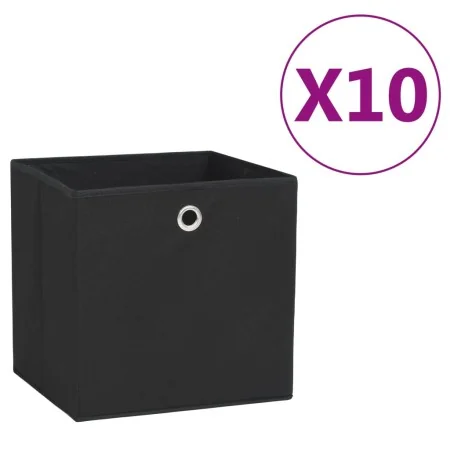 Cajas de almacenaje 10 uds tela no tejida negro 28x28x28 cm by , Storage baskets - Ref: Foro24-325189, Price: 41,65 €, Discou...