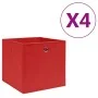 Cajas de almacenaje 4 uds tela no tejida rojo 28x28x28 cm | Foro24.es | Tu tienda online para hogar, jardín y más Foro24.es