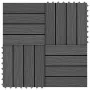 Baldosas porche relieve profundo WPC 30x30 cm 1 m² negro 11 uds | Foro24.es | Tu tienda online para hogar, jardín y más Foro24.es