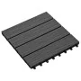 Baldosas porche relieve profundo WPC 30x30 cm 1 m² negro 11 uds | Foro24.es | Tu tienda online para hogar, jardín y más Foro24.es