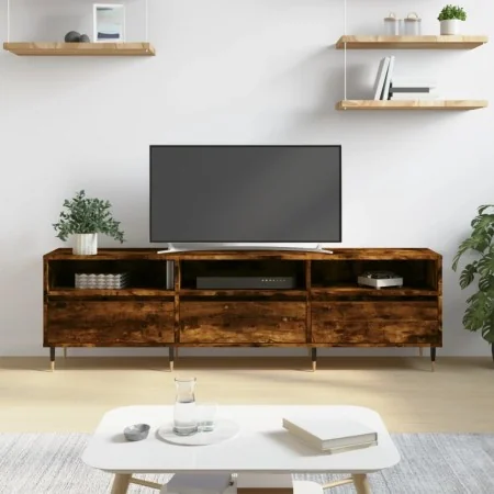 Mueble de TV madera contrachapada roble ahumado 150x30x44,5 cm | Foro24.es | Tu tienda online para hogar, jardín y más Foro24.es