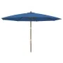 Sombrilla de jardín con poste de madera azul azure 400x273 cm von , Sonnenschirme - Ref: Foro24-363182, Preis: 144,56 €, Raba...