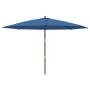 Sombrilla de jardín con poste de madera azul azure 400x273 cm von , Sonnenschirme - Ref: Foro24-363182, Preis: 144,56 €, Raba...