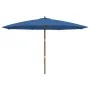 Sombrilla de jardín con poste de madera azul azure 400x273 cm von , Sonnenschirme - Ref: Foro24-363182, Preis: 144,56 €, Raba...