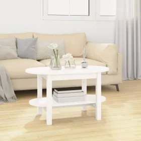 Mesa de centro de madera maciza de pino blanco 80x45x45 cm de , Mesas de centro - Ref: Foro24-822293, Precio: 78,05 €, Descue...