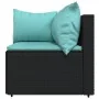 Juego de jardín con cojines 4 piezas ratán sintético negro von , Outdoor-Sofas - Ref: Foro24-319797, Preis: 273,92 €, Rabatt:...