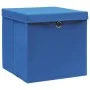Cajas de almacenaje con tapas 4 uds azul 28x28x28 cm by , Storage baskets - Ref: Foro24-325196, Price: 28,06 €, Discount: -5%%