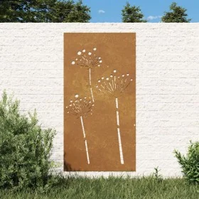 Adorno de pared de jardín acero corten diseño flores 105x55 cm by , Posters, prints and visual art - Ref: Foro24-824486, Pric...