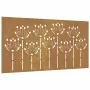 Adorno de pared de jardín acero corten diseño flores 105x55 cm de , Carteles, copias y arte visual - Ref: Foro24-824499, Prec...