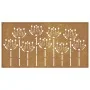 Adorno de pared de jardín acero corten diseño flores 105x55 cm de , Carteles, copias y arte visual - Ref: Foro24-824499, Prec...