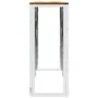 Mesa consola acero inoxidable y madera maciza acacia plateada | Foro24.es | Tu tienda online para hogar, jardín y más Foro24.es