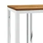 Mesa consola acero inoxidable y madera maciza acacia plateada | Foro24.es | Tu tienda online para hogar, jardín y más Foro24.es